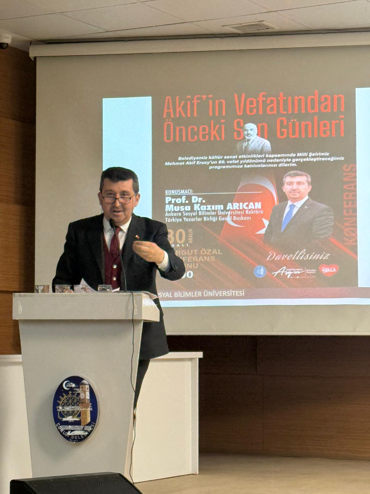 Âkif’in Vefatından Önceki Son Günleri”  Konferansı