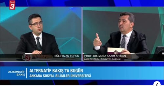 Üniversitemiz Rektörü Prof. Dr. Musa Kazım Arıcan Kanal 3 TV ekranlarında izleyicilerle buluştu.