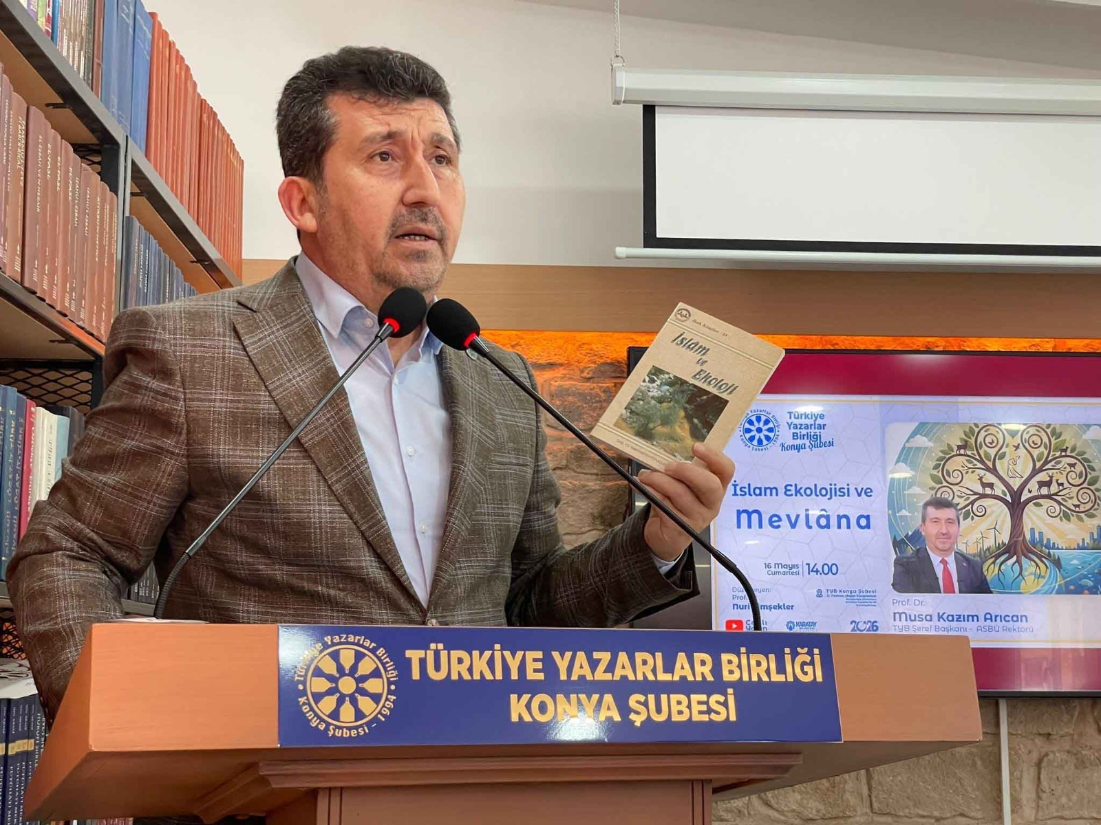 ASBÜ Rektörü Prof. Dr. Arıcan, “İslam Ekolojisi ve Mevlâna” Konferansında Konuştu