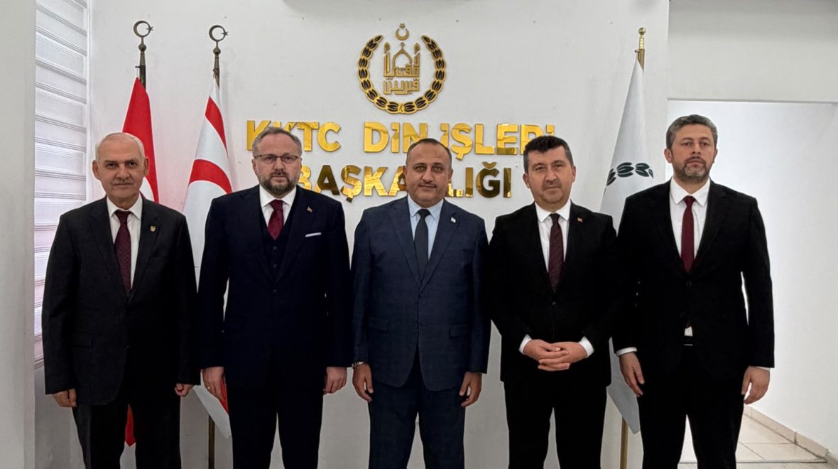ASBÜ ve Yunus Emre Enstitüsü Heyetinden KKTC Din İşleri Başkanı Hakan Moral’a Ziyaret